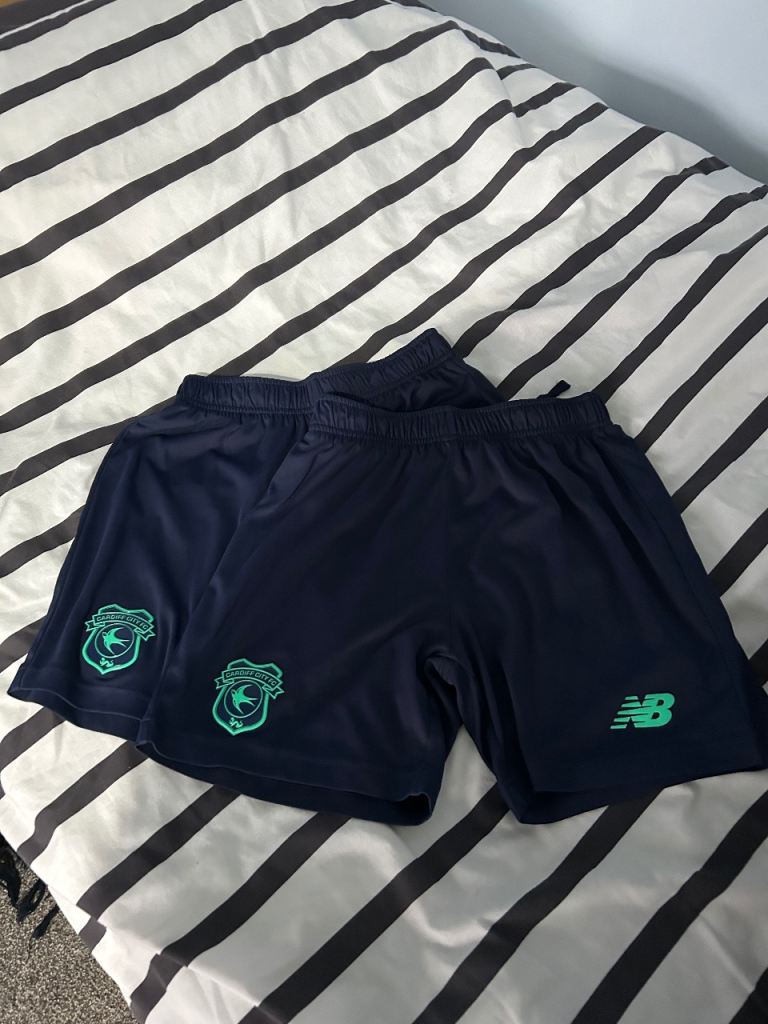Cardiff City football shorts x2
