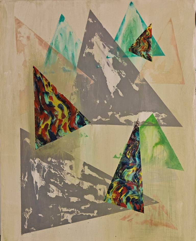 Original Abstract Expressionist Canvas - "Peak Perspective" - 20x16” Acrylic