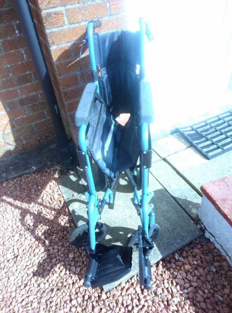 Green foldable wheelchair 