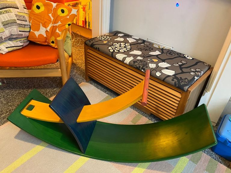 Stokke Hippo rocking horse MCM modern wooden retro vintage child toy Scandinavian chair rocker