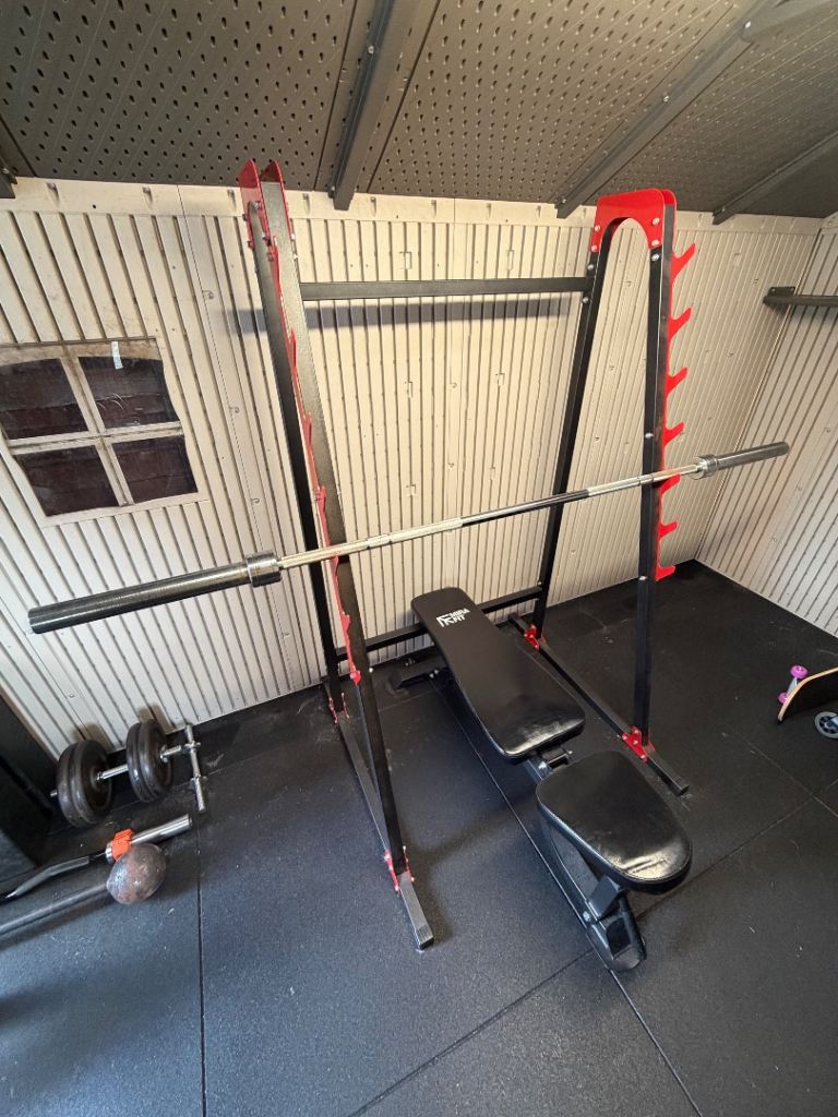 Power Cage with Barbell – Good Condition