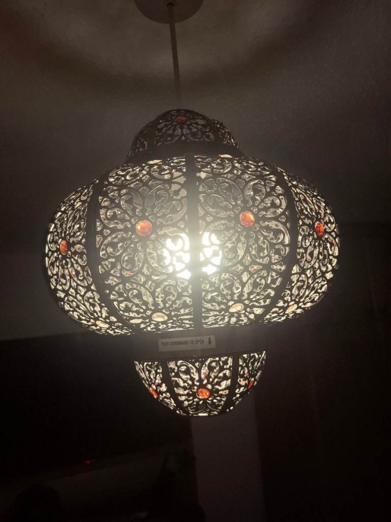 2 lamps and 1 ceiling lampshade 