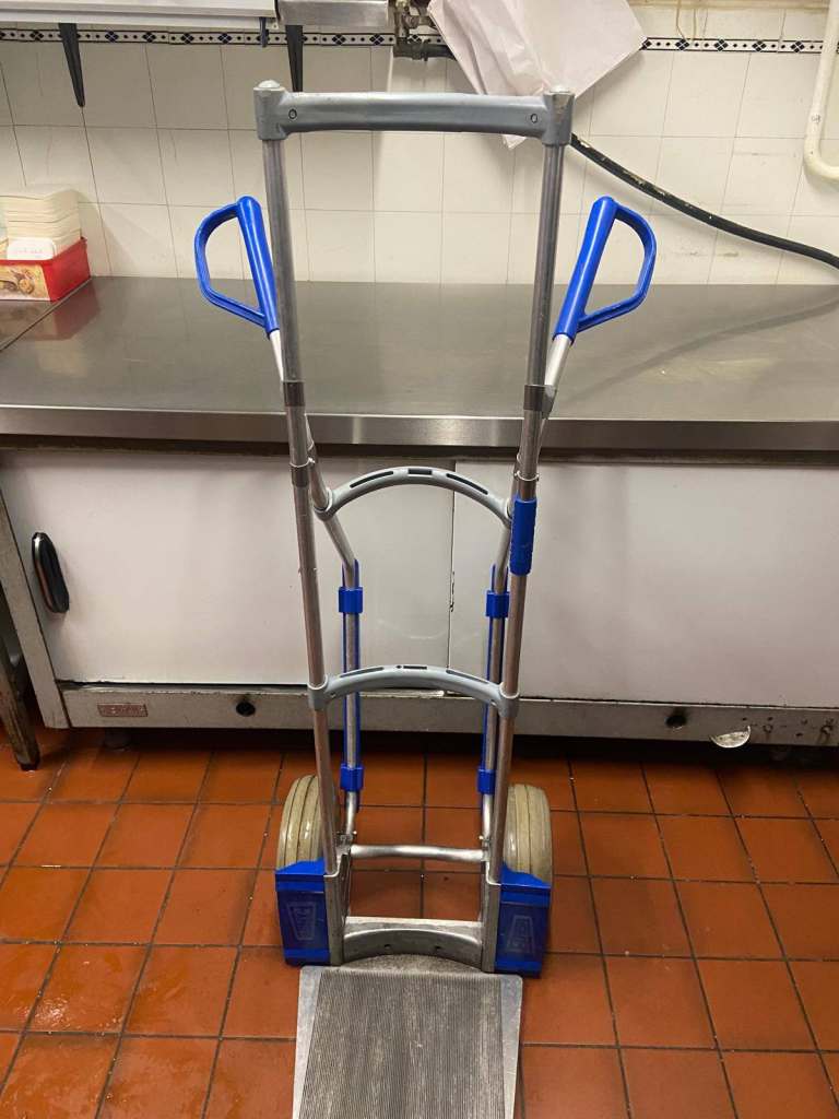 Parrs - Hand trolley Expresso 300kg Aluminium Sack Truck Puncture Proof Wheels Weighs 12kg