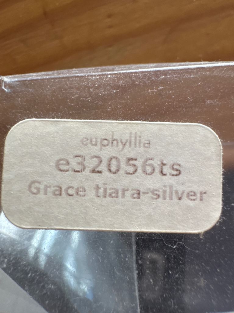 Euphyllia Grace Tiara – Silver, Brand New