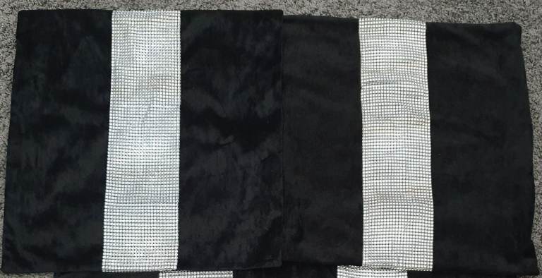 Two Black Cushion Covers