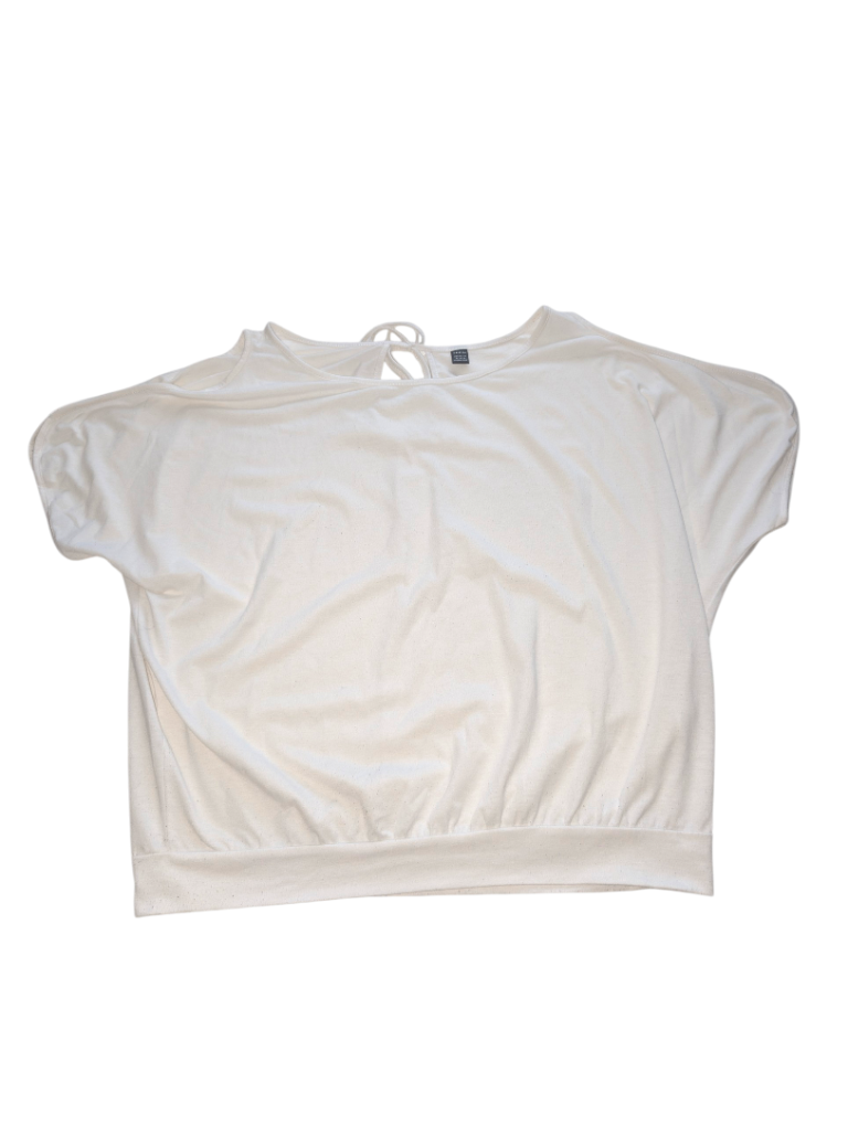 Elegant summer style – SHEIN white tie-back sleeveless top (XL)