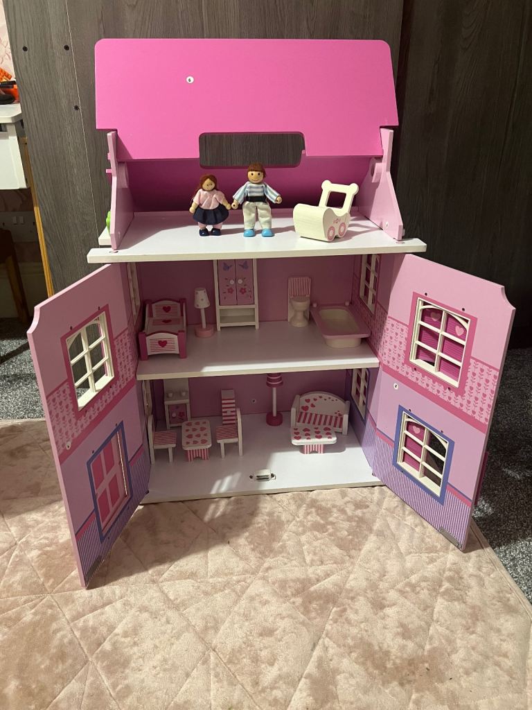 image for Country dolls house with furniture 