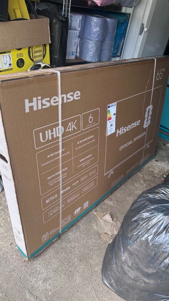 Hisense 65”  UHD Smart TV new and sealed