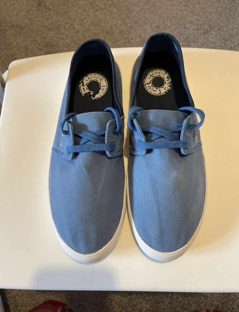 Lacoste Marice Leisure Smart Canvas Mens Summer Sneakers in Light Blue Size 9 UK