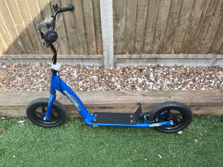 Boys blue scooter