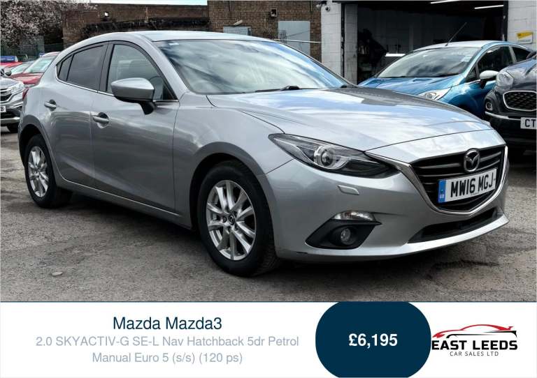 2016 Mazda Mazda3 2.0 SKYACTIV-G SE-L Nav Hatchback 5dr Petrol Manual Euro 5 (s/s) (120 ps) Hatch...