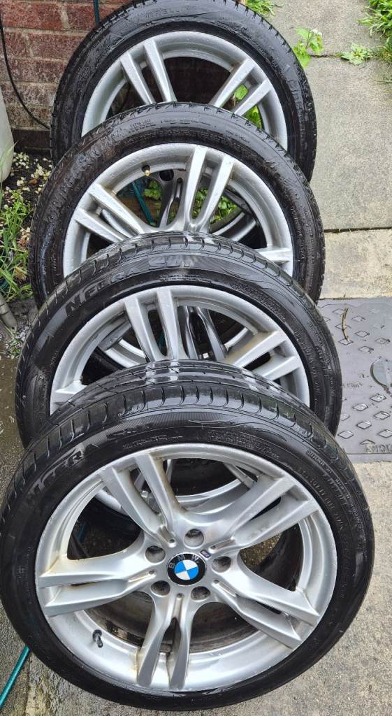 F30 18" M-SPORT BMW ALLOYS WITH GOOD TYRES 5 X 120