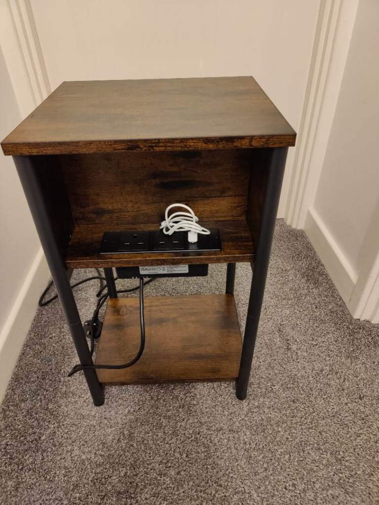 Plug in bedside table