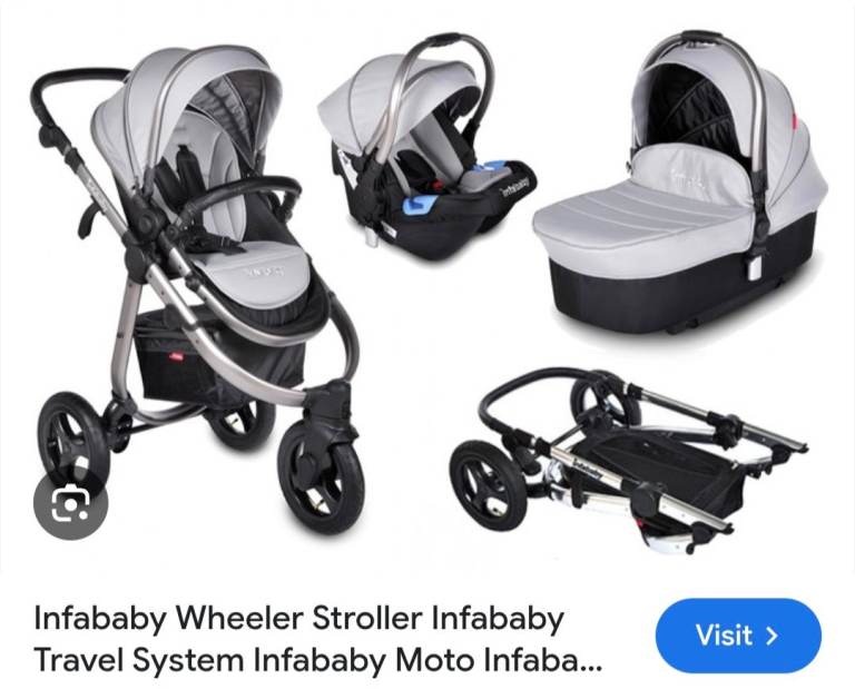Infababy 3 wheeler travel system  immaculate condition.