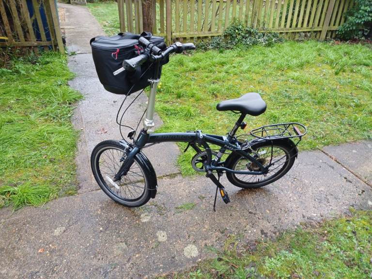 Ammaco Pakka Lite Folding Bike 20'' silver blue lightweight alloy folder
