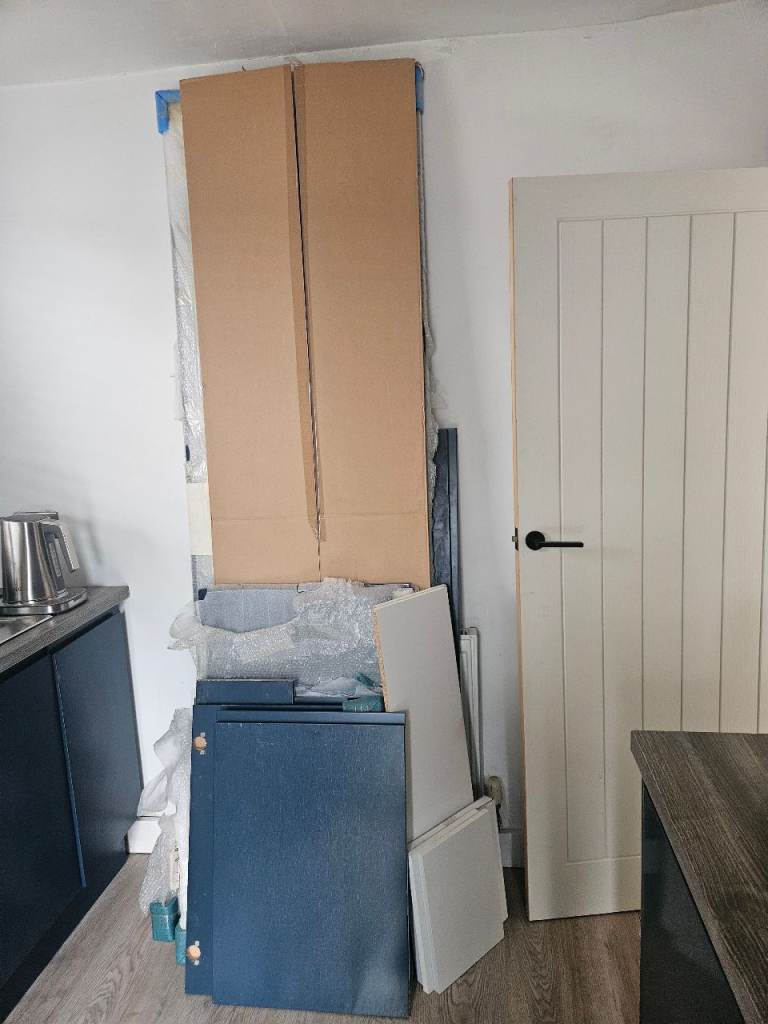 MDF kitchen panels cobham blue DIY kitchens