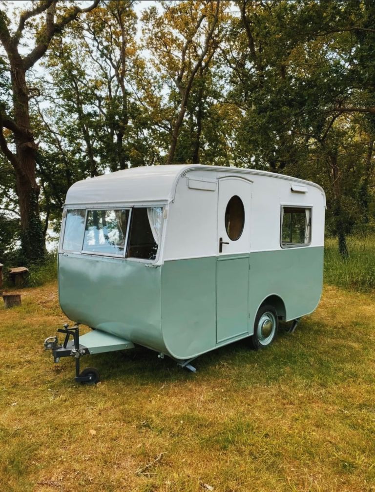 1950s Eccles Nymphette Caravan , Rare, Restored Classic Full of Charm and beauty, Mint colour,