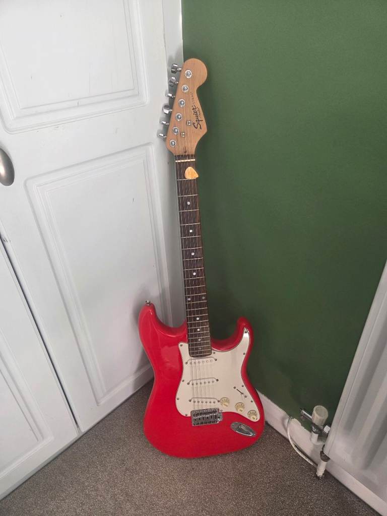 Red Squier Stratocaster