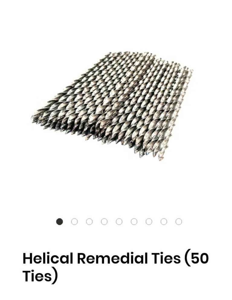 Helical remedial ties