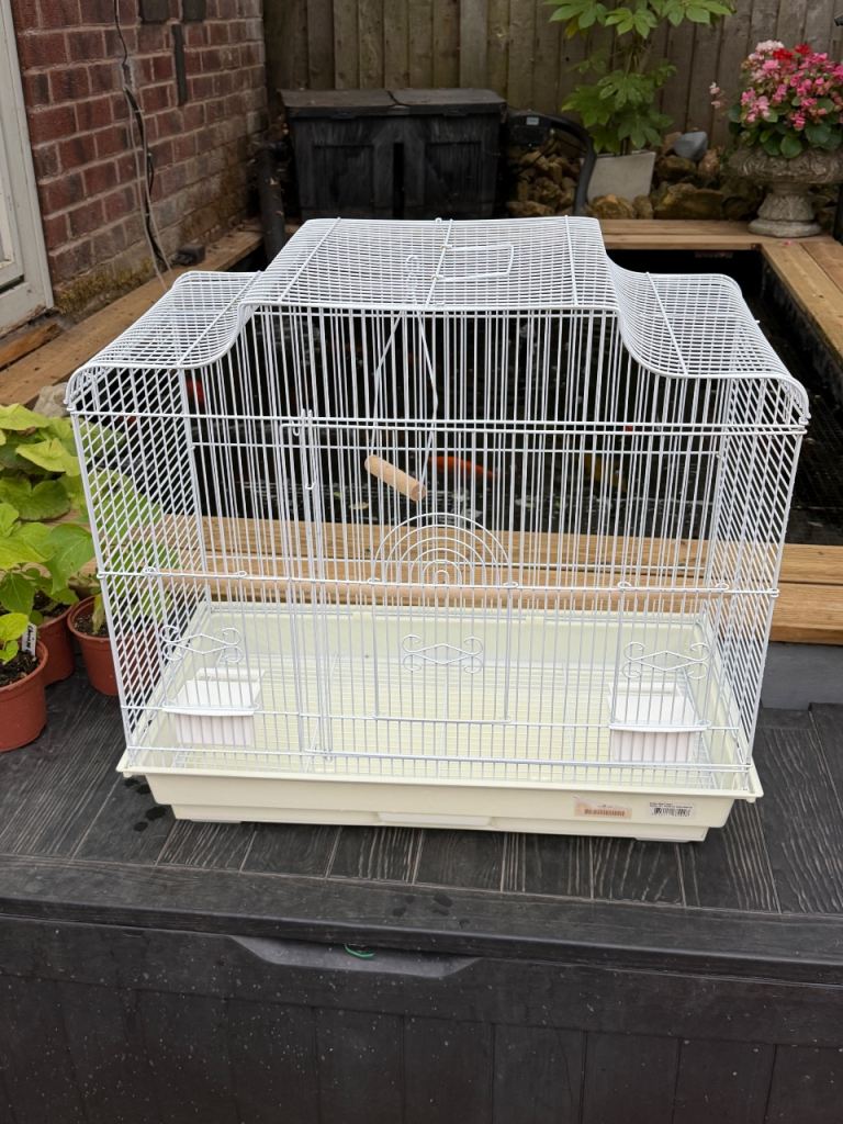 White bird cage 