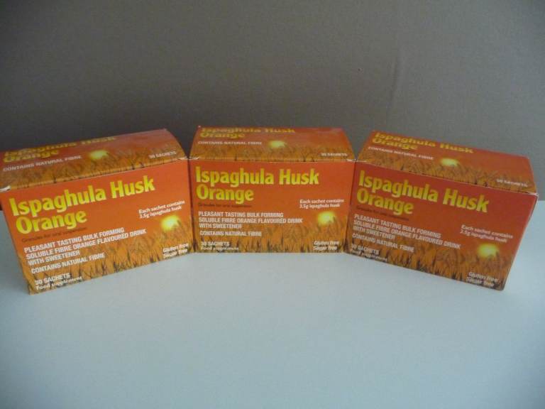 3 Boxes Ispaghula Husk Orange – New, Unopened