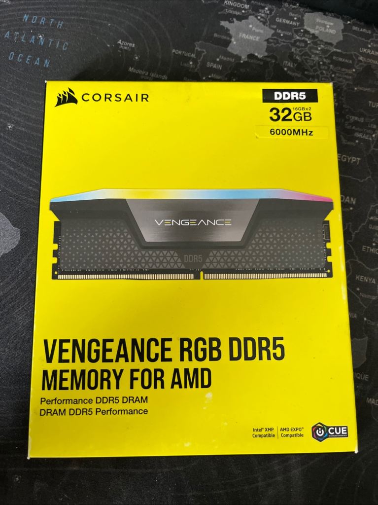 CORSAIR VENGEANCE RGB DDR5 6000MHz 32GB (2x16GB) High Performance Unopened