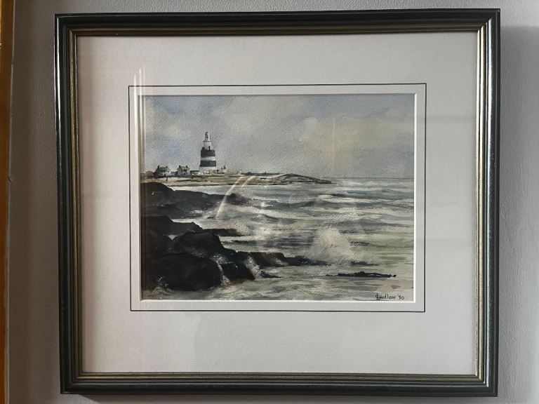Original Art Painting Charlie Ludlow RUA HOOK LIGHTHOUSE Co Wexford