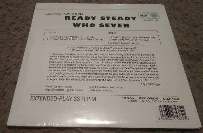 The who sell out at the BBC sealed 7 inch single 