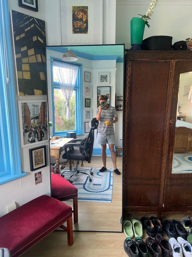 IKEA HOVET Large Full Length Mirror Black 78 × 196cm