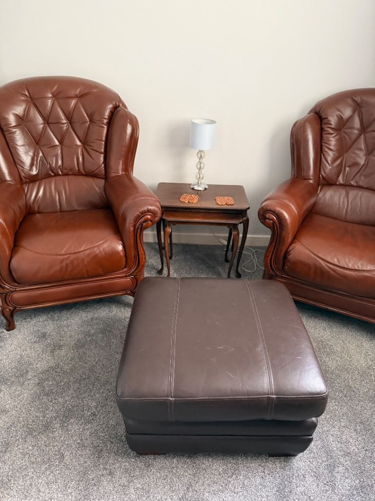 Pair of leather chairs