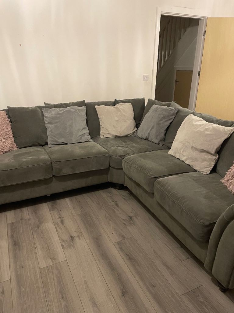 Large Grey Corner Sofa – Good Condition