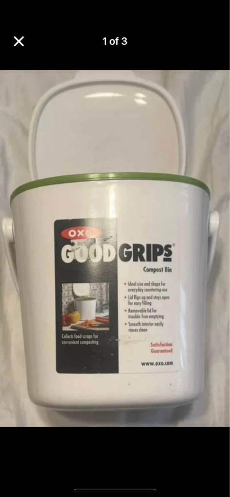 OXO Good Grips Compost Bin 2.8L Waste Easy Clean Environment Friendly Countertop