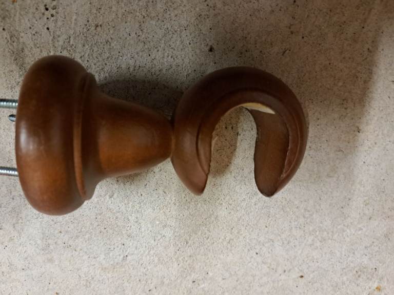 Yew Wood Curtain Pole