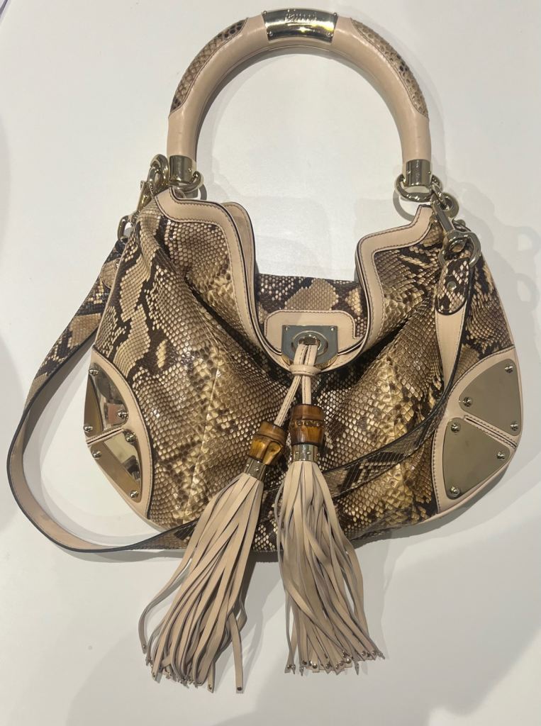 Gucci Special Edition Python Indy Handbag