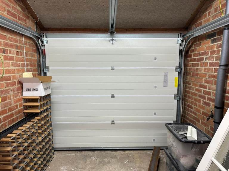 Fully automated garage door with remote D