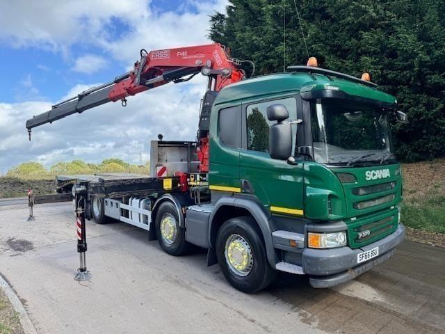 2016 66 Scania P370 E6 Sleeper cab 8x4 cheese wedge beavertail Fassi F485 crane