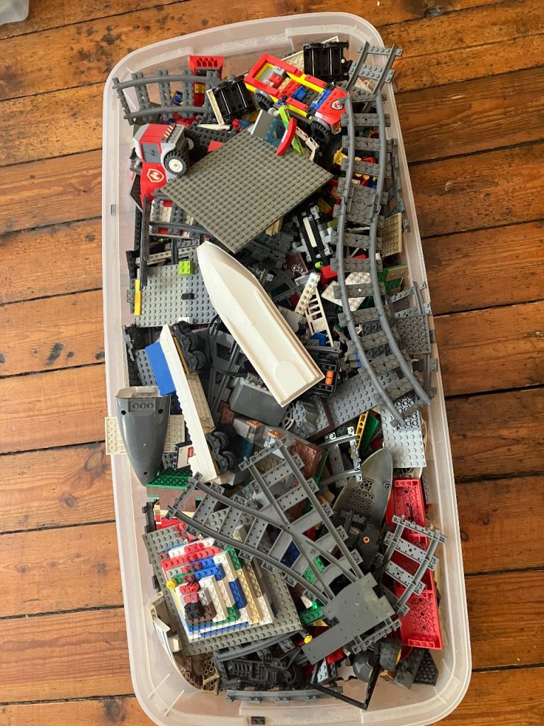 Large Mixed Box of LEGO – Trains, Planes, Boats & More