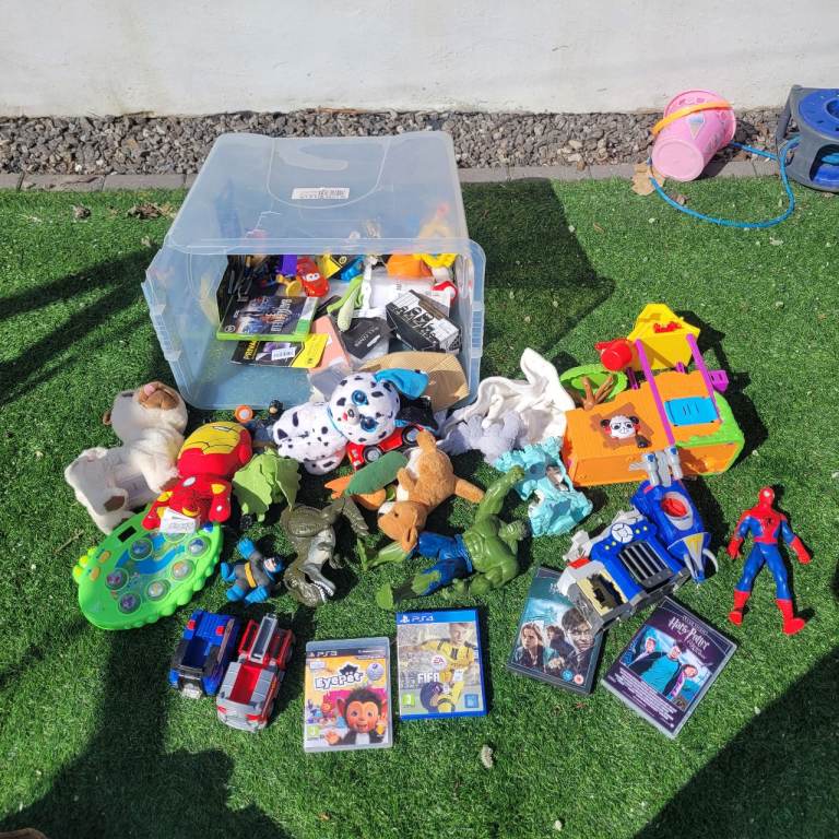 Large Box of Mixed Kids' Toys and Games