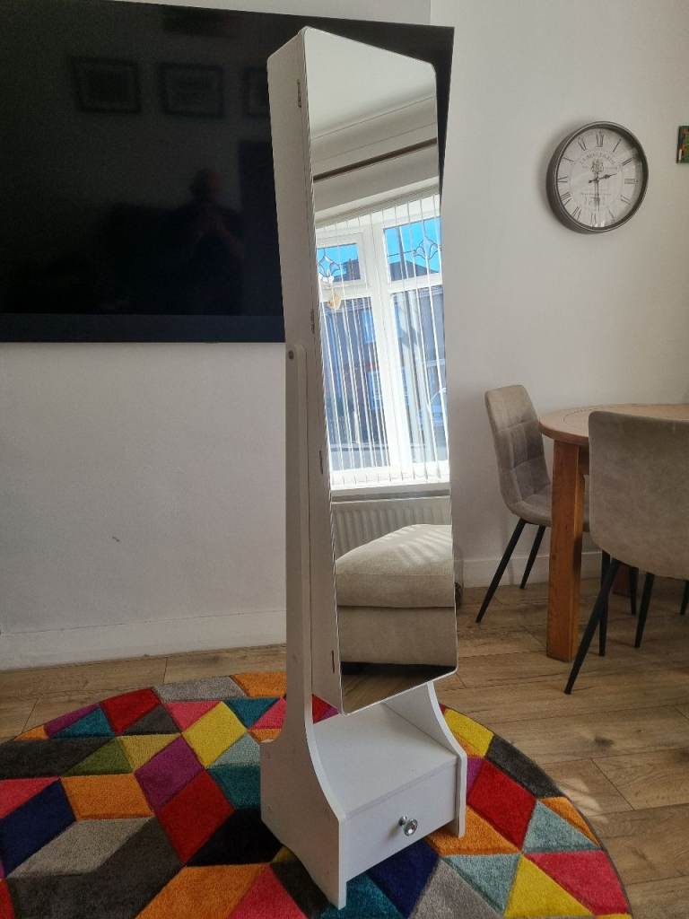 Free standing jewellery mirror cabinet 