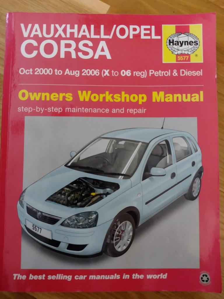 vauxhall / Opel corsa Haynes manual n0 5577 oct 2000 to aug 2006 (x to 06)