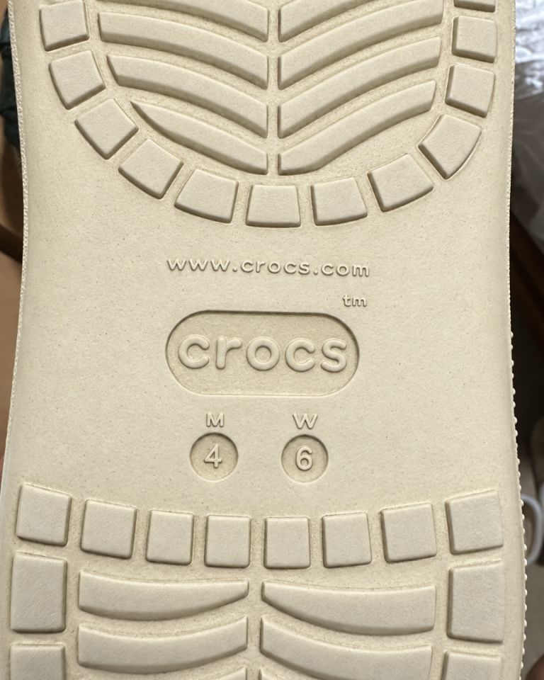 Crocs Classic Bae Platform Clogs – Beige/Cream – UK 4 – With Cute Charms