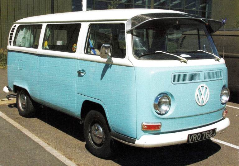 34. A framed magazine original featuring 1971 VW/Volkswagen Camper Reg VRO762J