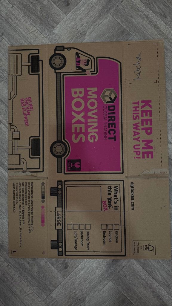 DGT Direct Large Moving Boxes – Brand New, Flat Packed
