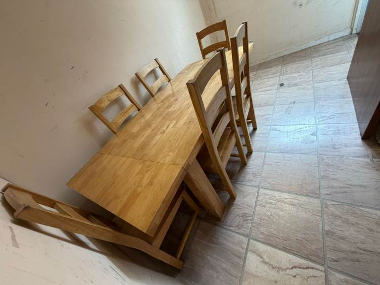 Dining table £95and 6 chairs £150