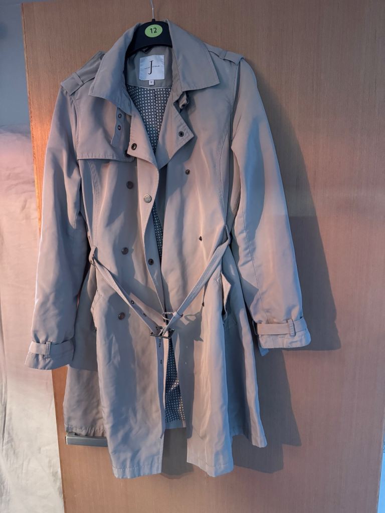 Jasper Conran Women's Beige Trench Coat - Size 12