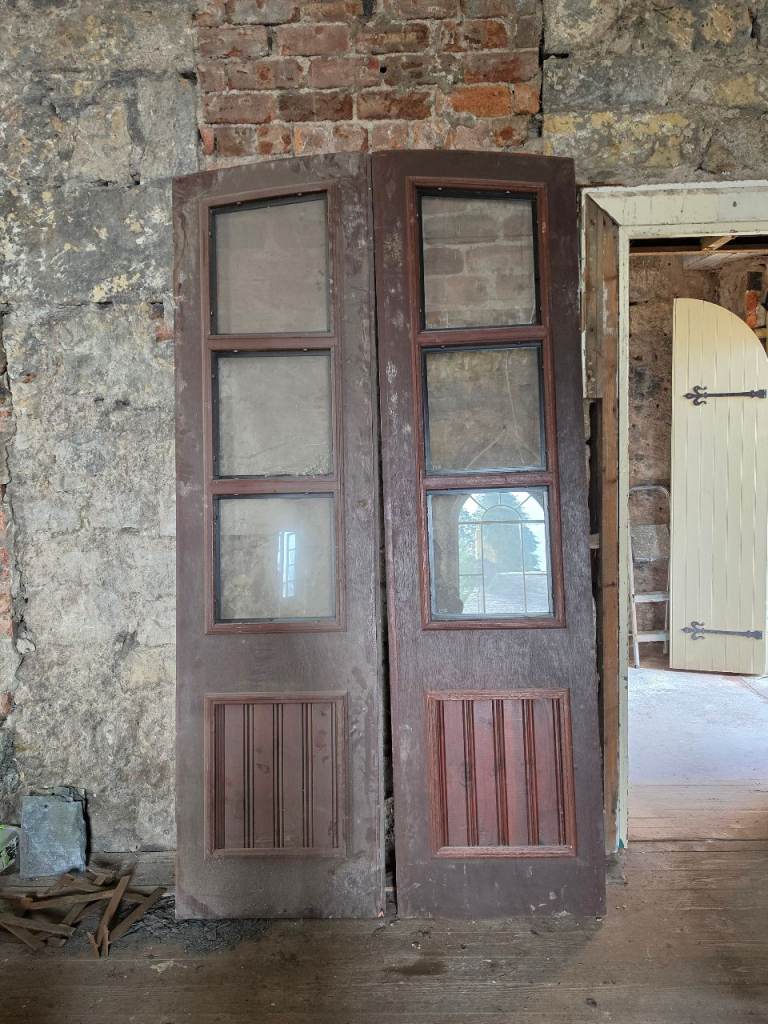 Pair of old doors removed from a church.