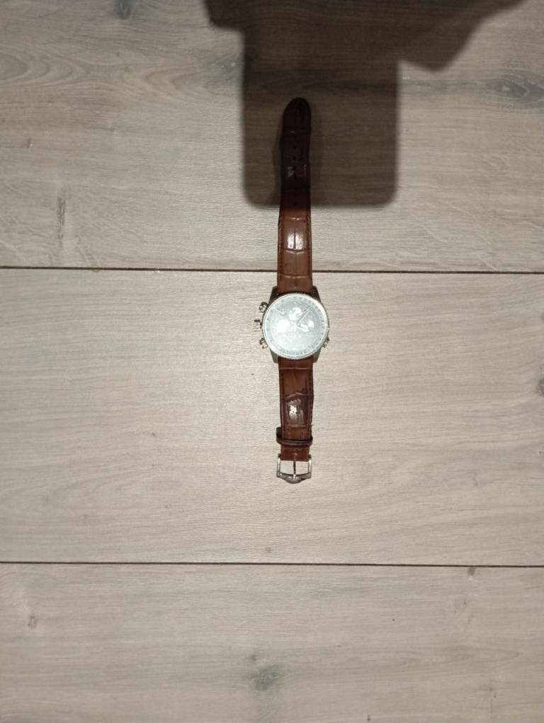 Rotary Chronospeed Chronograph Watch with Brown Leather Strap