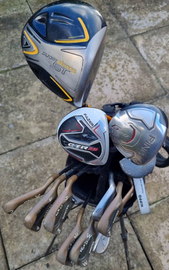 PING ZING Beryllium irons, MD driver, Fazer & Ping woods, Mizuno & Hippo putters, PING stand-bag