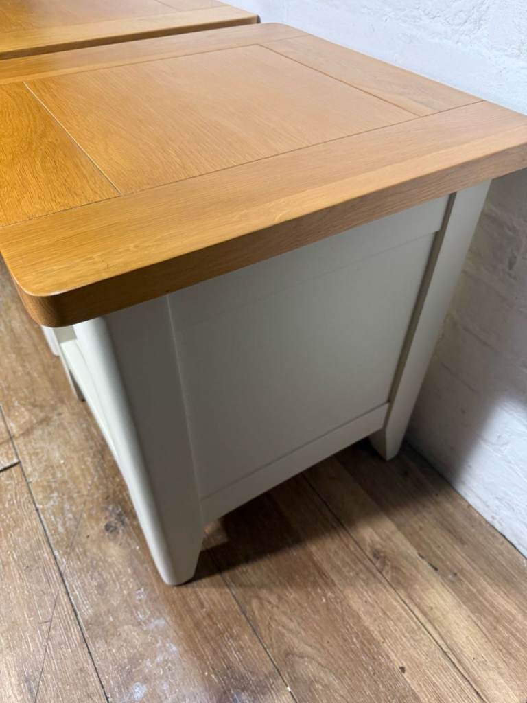 Pair of solid oak lamp tables with free local delivery 