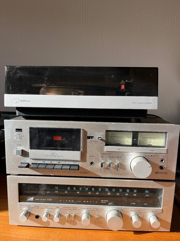 Sansui D-90 Cassette Deck & Tuner with Turntable